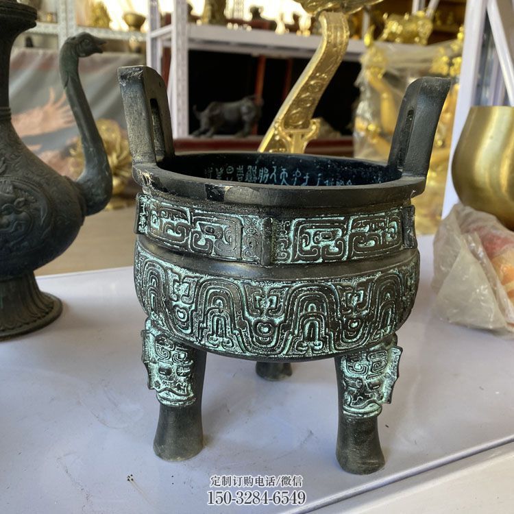 供奉圓鼎香爐雕塑 供奉圓鼎香爐雕塑