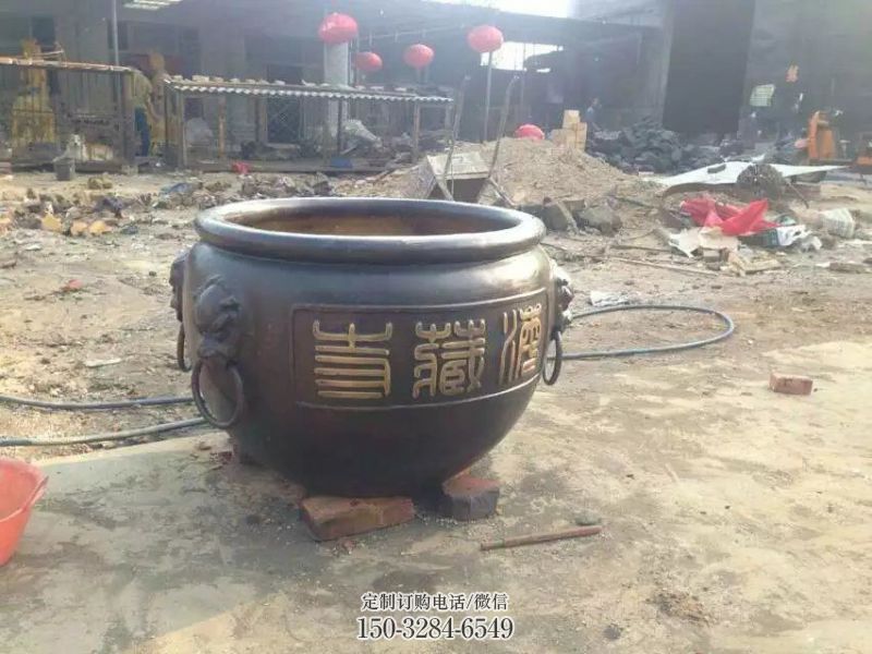 鑄銅吉祥缸雕塑 鑄銅吉祥缸雕塑