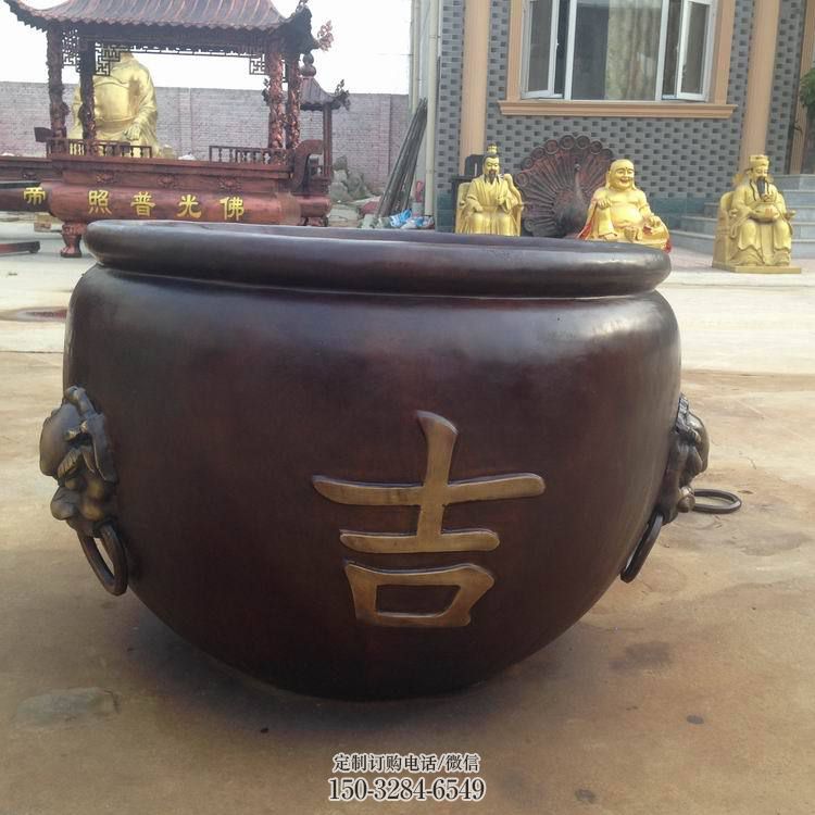 紫銅吉祥銅缸雕塑 紫銅吉祥銅缸雕塑