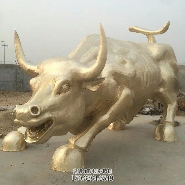 公園開荒牛雕塑 酒店門口雕塑 彩繪擺件