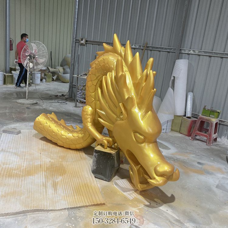 龍形銅雕塑，鑄銅工藝，大型動(dòng)物雕塑制造商 (4)
