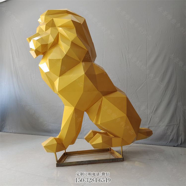 獅子雕塑服務(wù)商，動(dòng)物雕塑，不銹鋼獅子雕塑制作