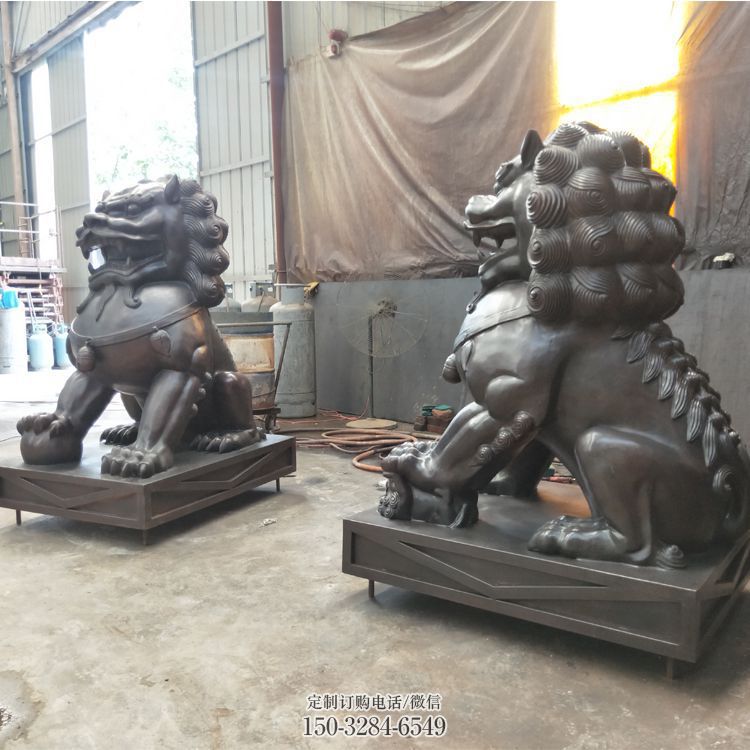 景區(qū)獅子雕塑通用，陸地?cái)[件，各類蹲獅雕塑點(diǎn)擊