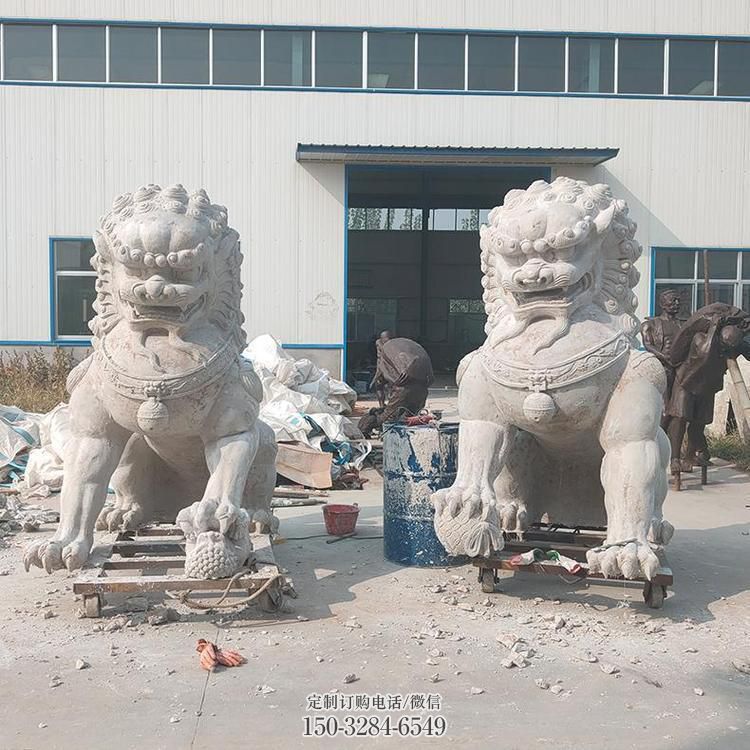 獅子雕塑供給，中式工藝，蹲獅雕塑精品磨具
