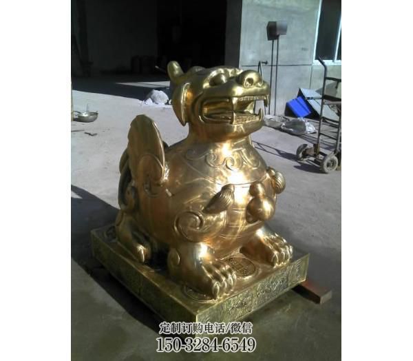 景區(qū)貔貅雕塑，戶外歐式雕塑，鐵藝材質(zhì)