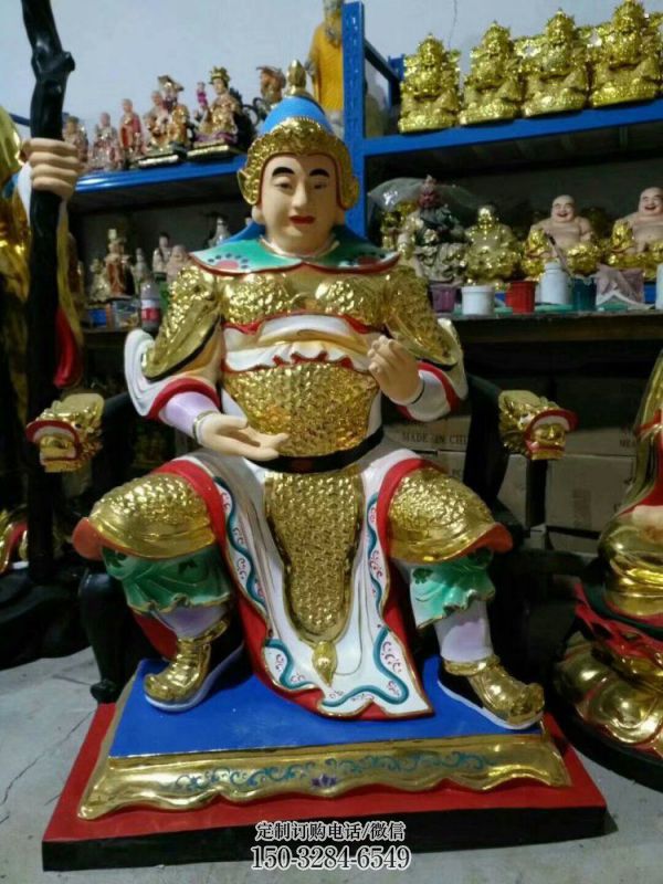 預(yù)定韋陀神像，彩繪工藝，寺廟韋陀神像廠家