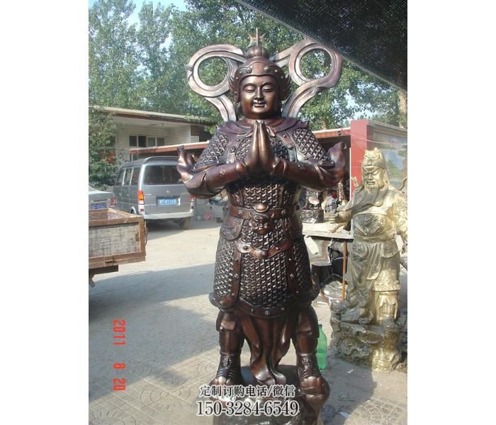 通用韋陀銅神像，寺廟銅神像，韋陀銅神像選用