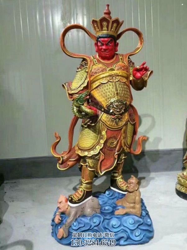 常用四大天王神像，彩繪工藝，大型四大天王神像加工