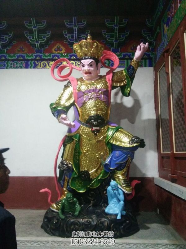 家用四大天王神像制作，玻璃鋼材質(zhì)，家用四大天王神像廠