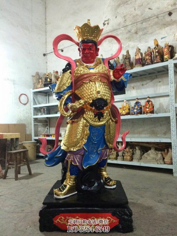 戶外四大天王神像工廠，佛堂擺放，玻璃鋼四大天王神像生產(chǎn)