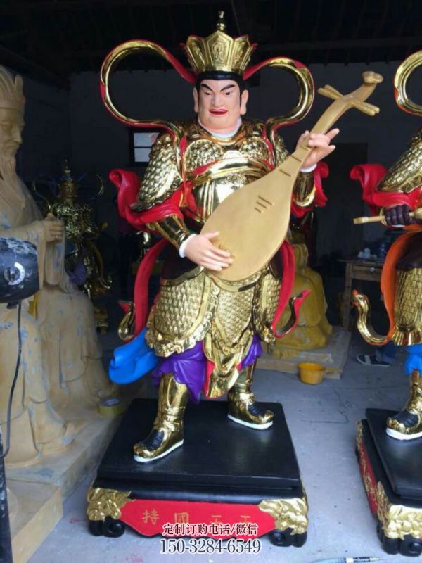 大型四大天王神像廠家，現(xiàn)代工藝，彩繪四大天王神像生產(chǎn)