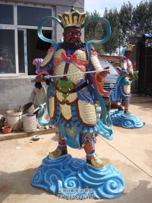 大型四大天王神像廠家，玻璃鋼材質，四大天王神像承接