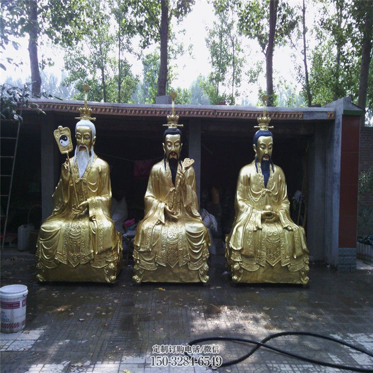 三清天尊神像廠，鑄銅工藝，三清天尊銅神像定做