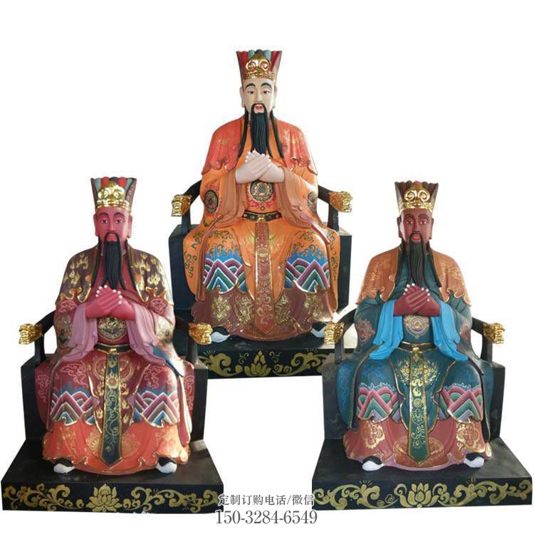 供應(yīng)三官大帝神像，寺廟佛像，仿古三官大帝神像廠家