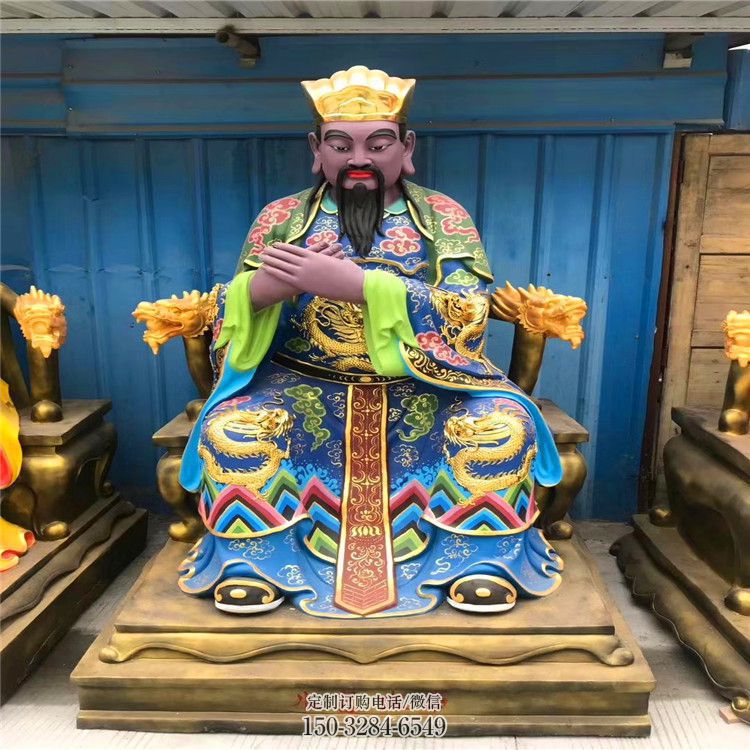 水官大帝神像制作，彩繪工藝，寺廟三官大帝神像廠家