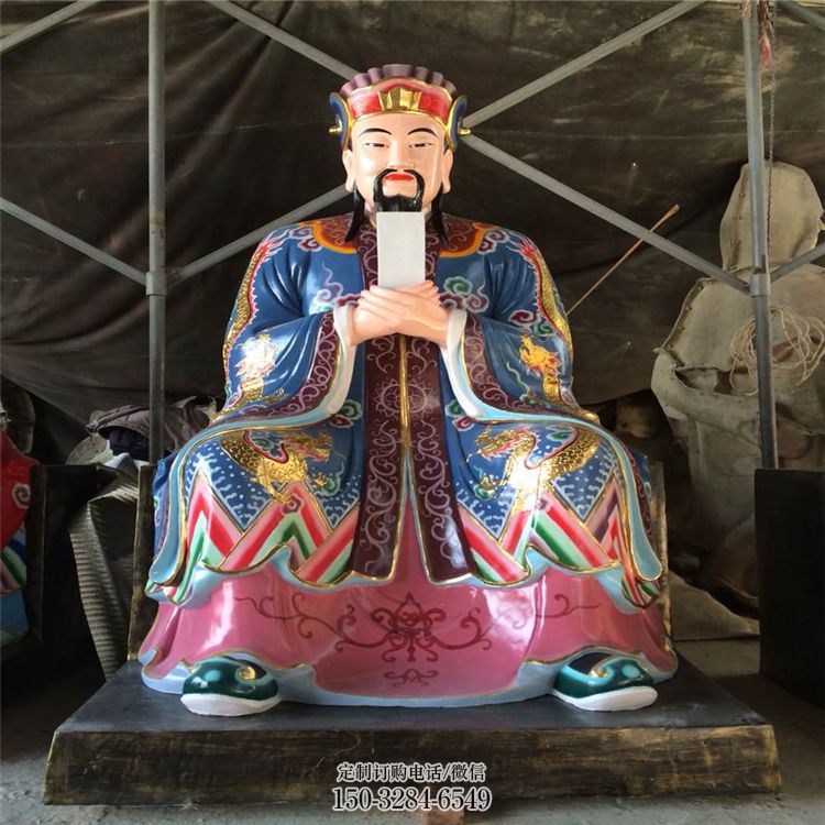 戶外三官大帝神像工廠，佛堂擺放，玻璃鋼三官大帝神像生產(chǎn)
