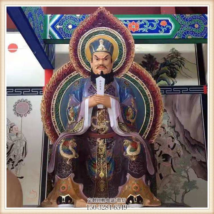 寺廟三官大帝神像生產(chǎn)，彩繪效果，三官大帝神像廠