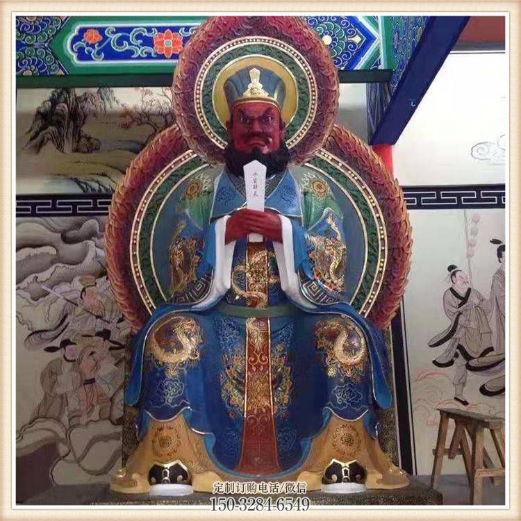 常用三官大帝神像，彩繪工藝，大型三官大帝神像加工