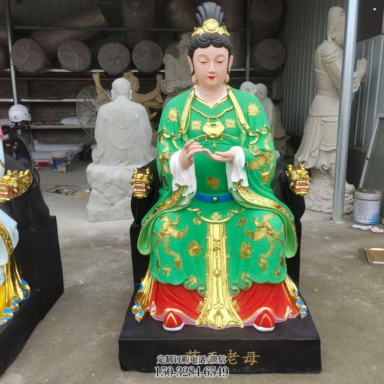 彩繪老母神像廠，現(xiàn)代工藝，玻璃鋼老母神像生產(chǎn)