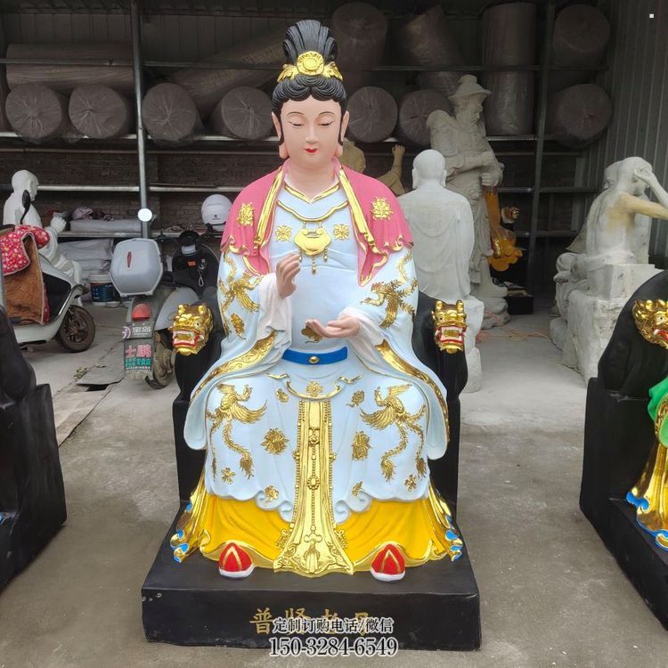 大型老母神像廠家，彩繪工藝，大型老母神像加工