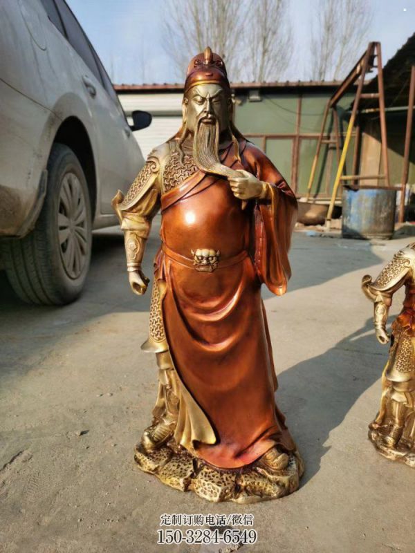 指定銅關(guān)公神像，寺廟神像，大型銅關(guān)公神像加工