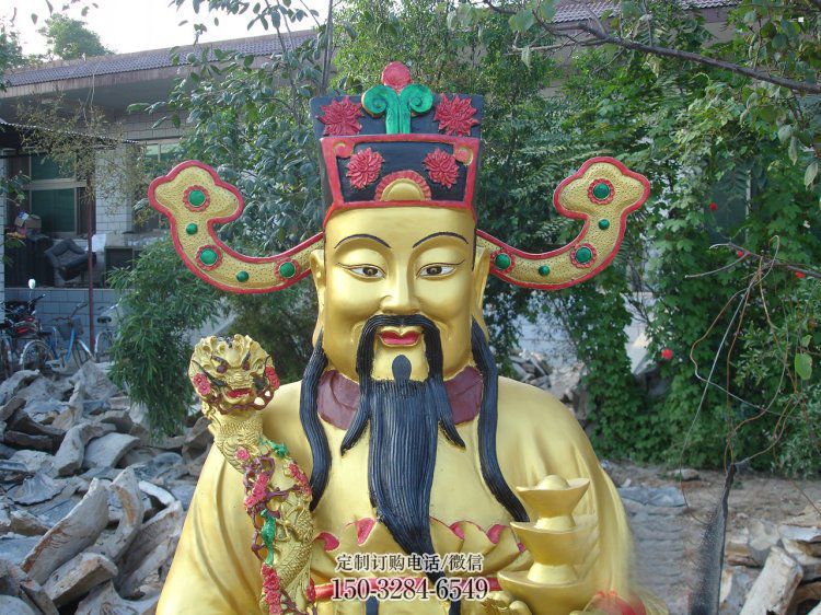 通用文財神像，家用神像，仿古文財神像廠家