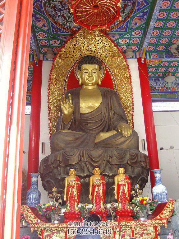 釋迦摩尼佛像制作，彩繪工藝，寺廟釋迦摩尼佛像廠家