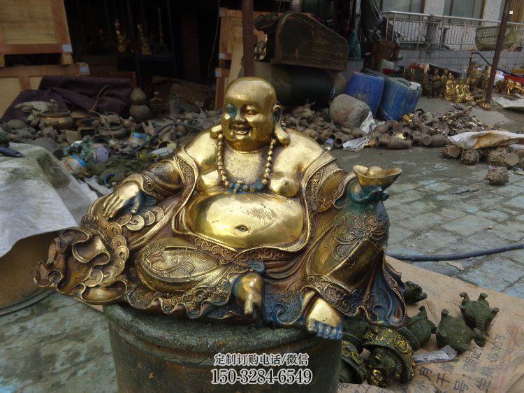 供應(yīng)彌勒佛銅佛像，家用佛像，鑄銅彌勒佛銅佛像制作