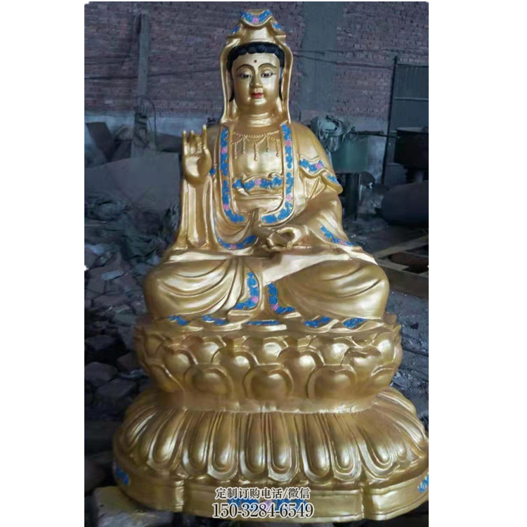 大型觀音佛像廠家，彩繪工藝，觀音佛像承接
