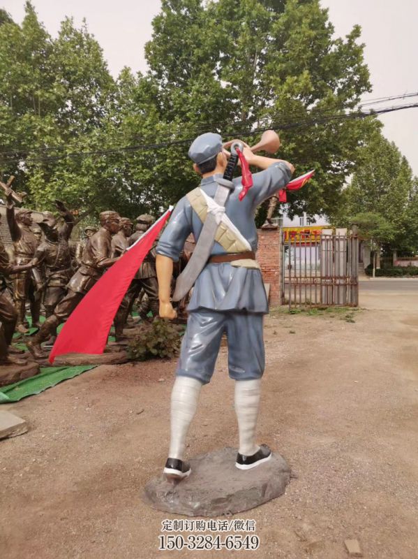 商業(yè)街紅軍雕塑 烤漆革命雕塑 彩繪抗戰(zhàn)雕塑 商業(yè)街紅軍雕塑 烤漆革命雕塑 彩繪抗戰(zhàn)雕塑